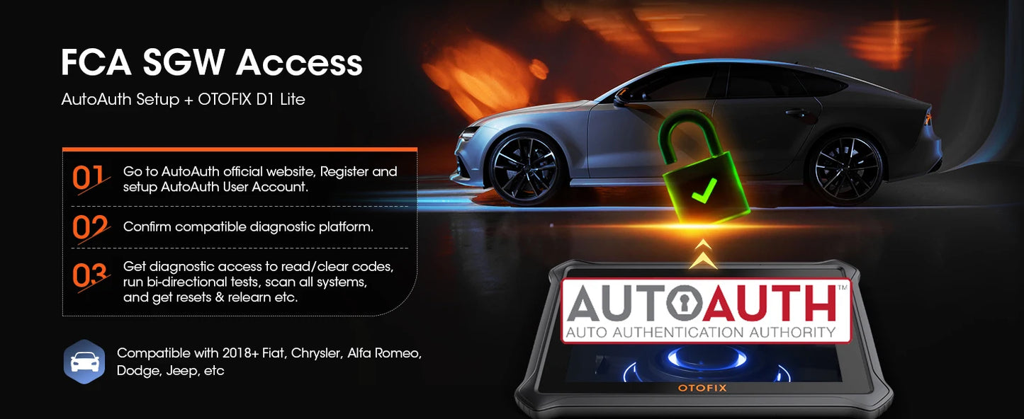 OBD2 Scanner 2025 - OTOFIX D1 LITE Auto Diagnose Werkzeug Bluetooth Wireless