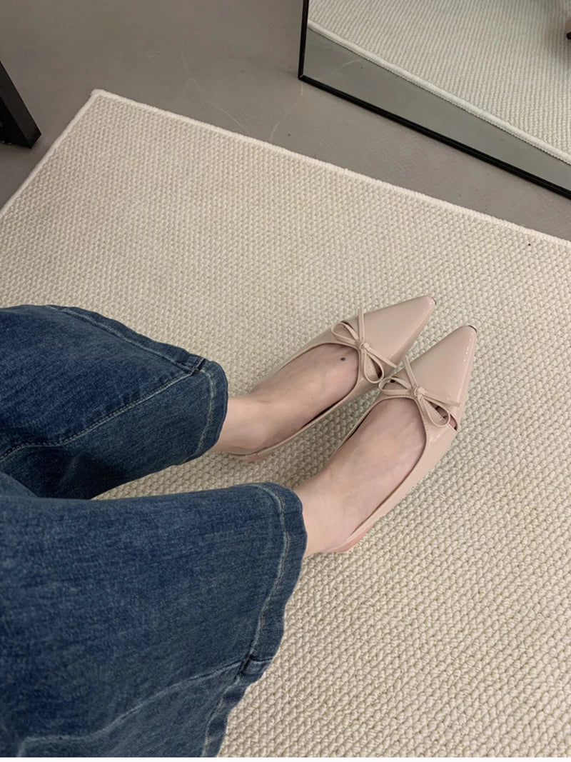 Summer Fashion Butterfly-knot Women Sandals Shallow Slip On Slingbacks Ladies Casual Dress Street Style Flats Shoes