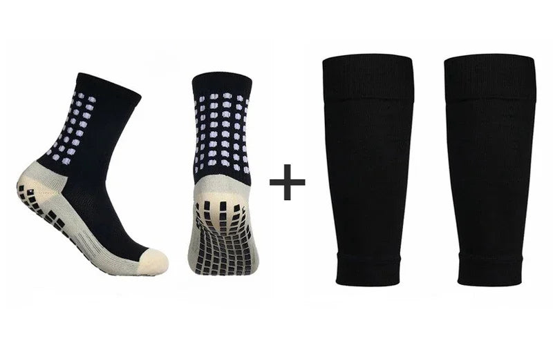 Set de șosete de fotbal Eelhoe Grip - 2 perechi, antiderapante, până la genunchi
