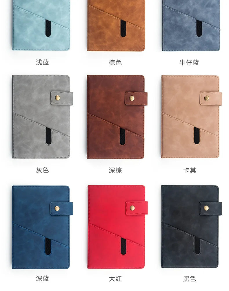 Caiet A5 din piele PU 2025 - Jurnal de afaceri, planificator, agendă, organizator, școală, birou