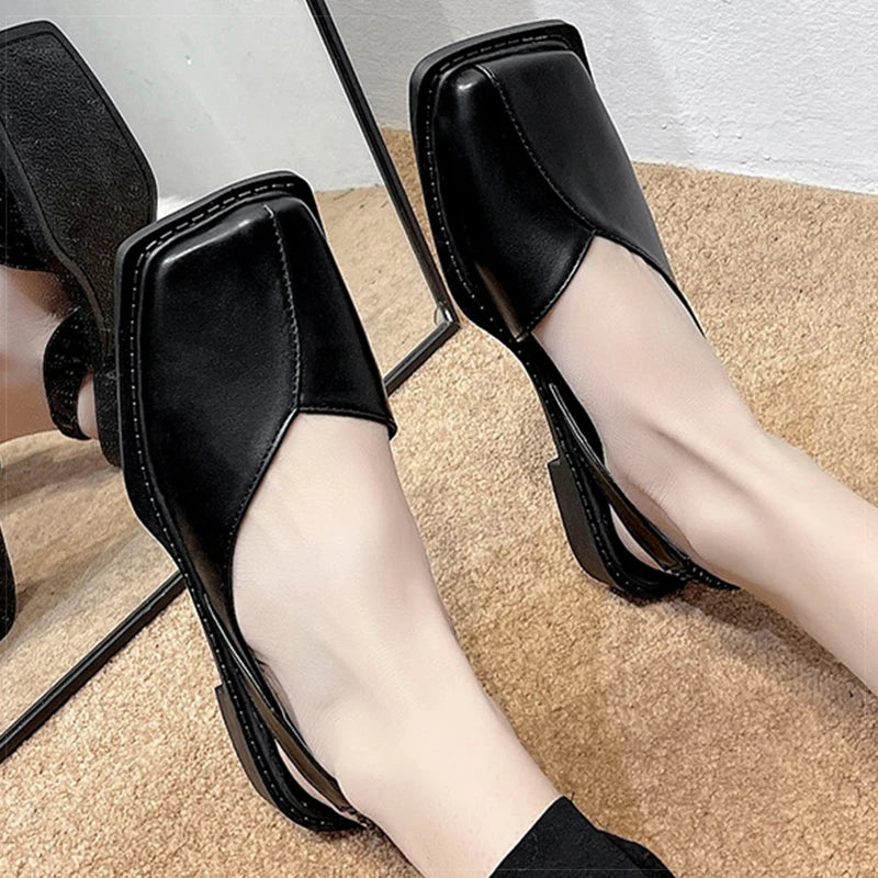 Women's Sandals Elegant Summer Shoes For Women Summer Sandals Slip On Low Heels Sandals Shoes Female 2025 New Sandalias De Mujer