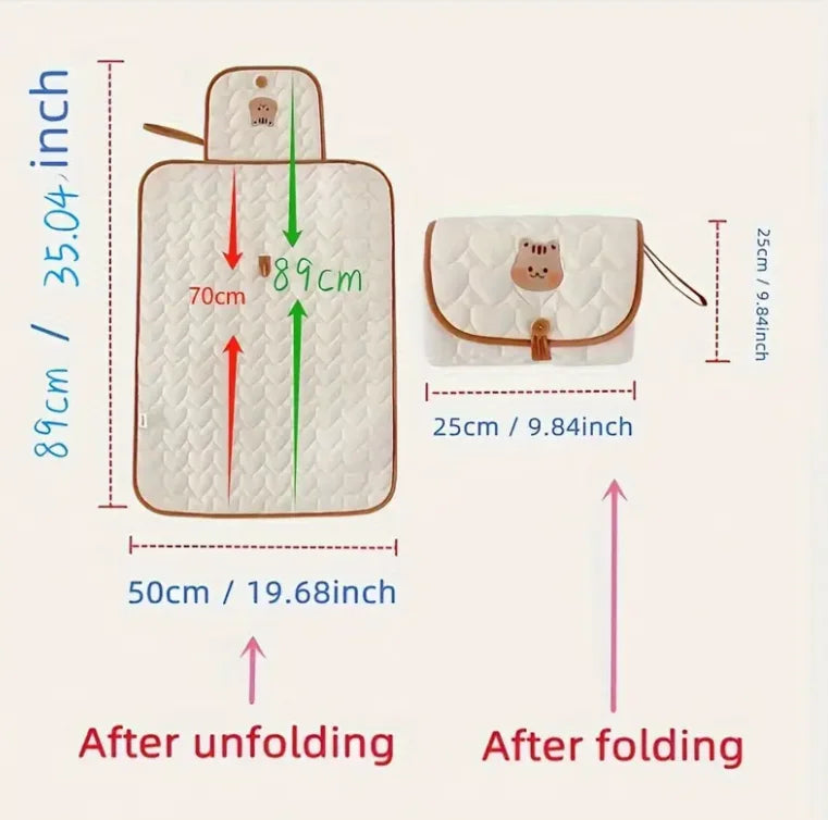 Saltea de înfășat BabyCare - pliabilă 60x40cm, față-verso