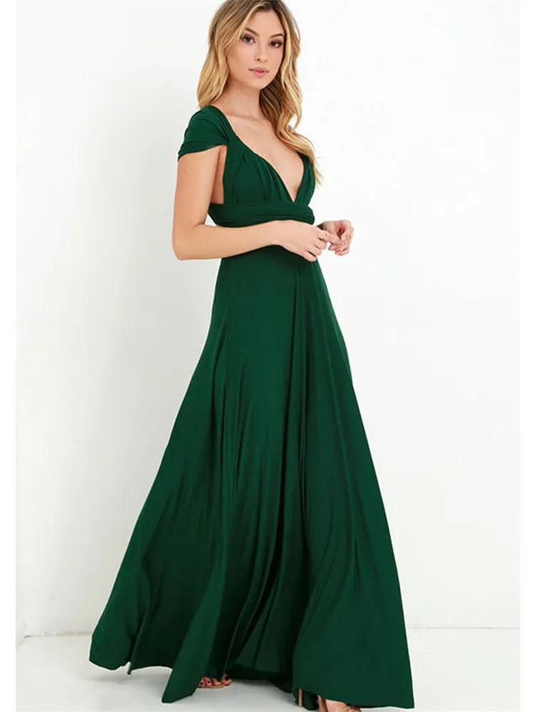 Sexy Women Boho Maxi Club Dress Red Bandage Long Dress Party Multiway Bridesmaids Convertible Infinity Robe Longue Femme