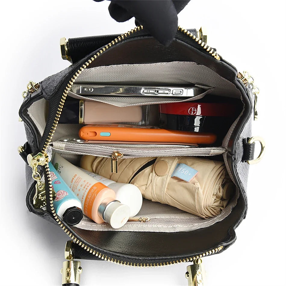 Fashion Crossbody Bags for Women Designer Ladies Purses and Handbags High-quality Soft Leather Women Shoulder Messenger Bags Sac