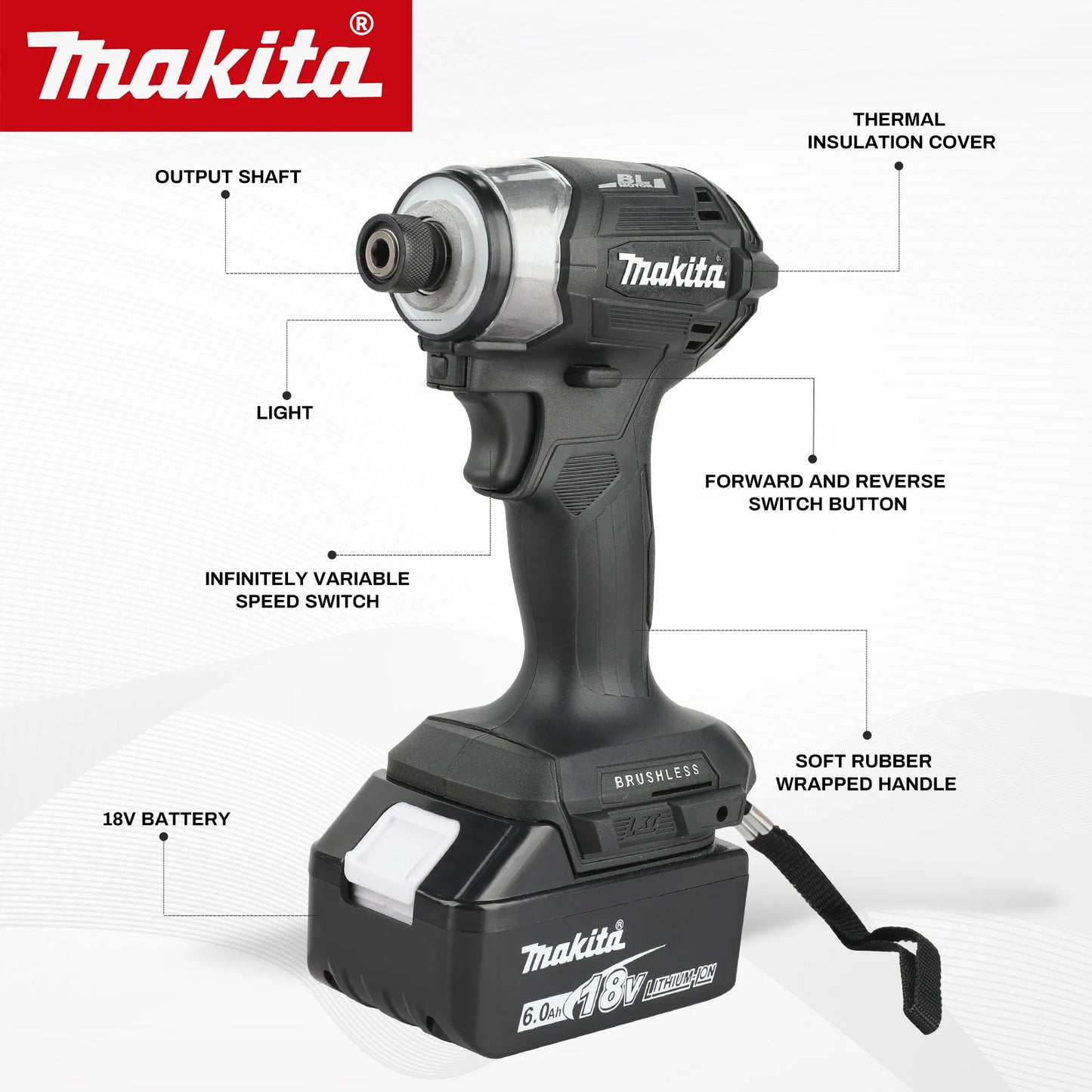 Makita DTD173 Brushless Akkuschrauber - 18V 3Ah Kompakt