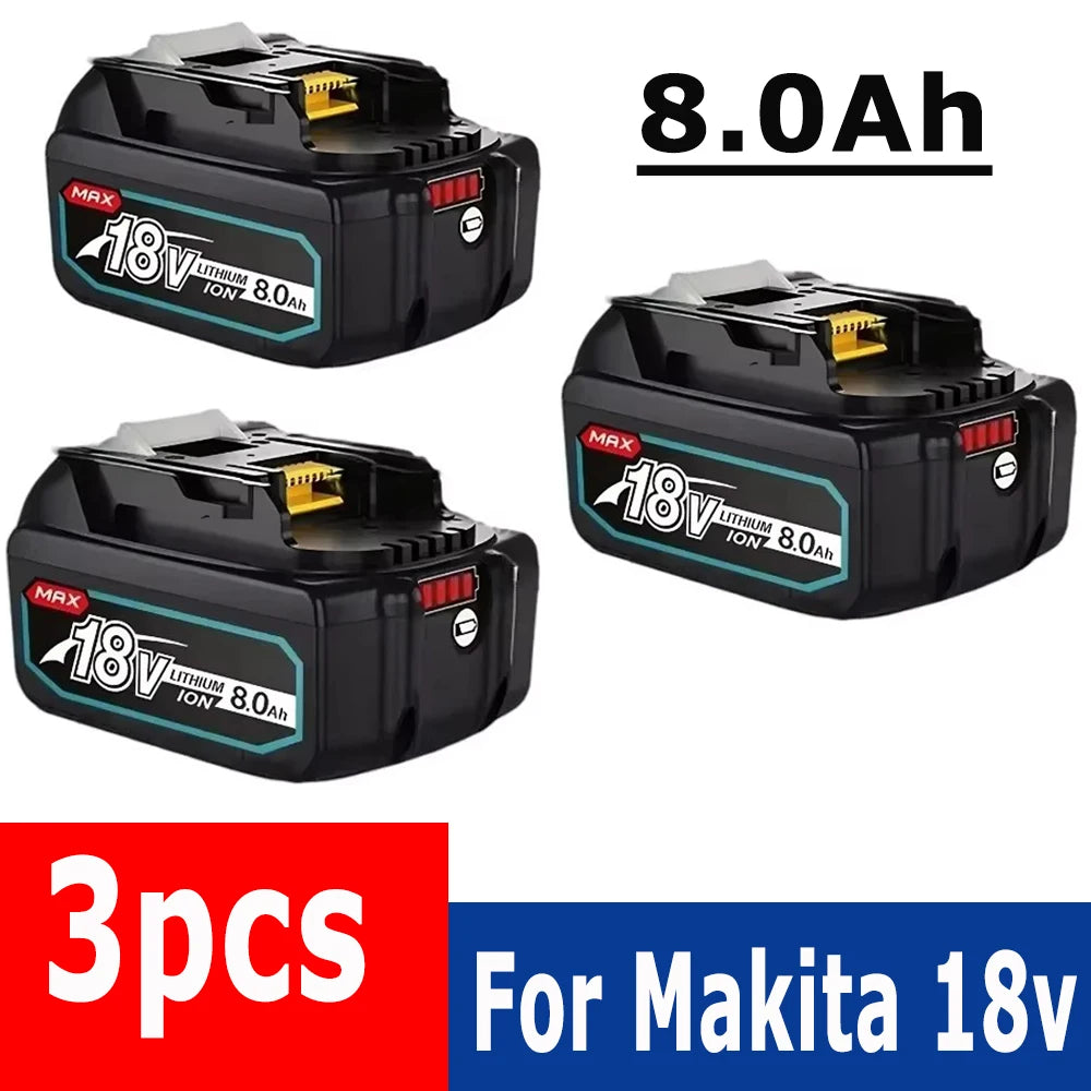 Makita 18V 8.0Ah Rechargeable Li-ion battery For Makita power tool 18 v Batteries BL1840 BL1850 BL1830 BL1860B LXT 400 + Charger