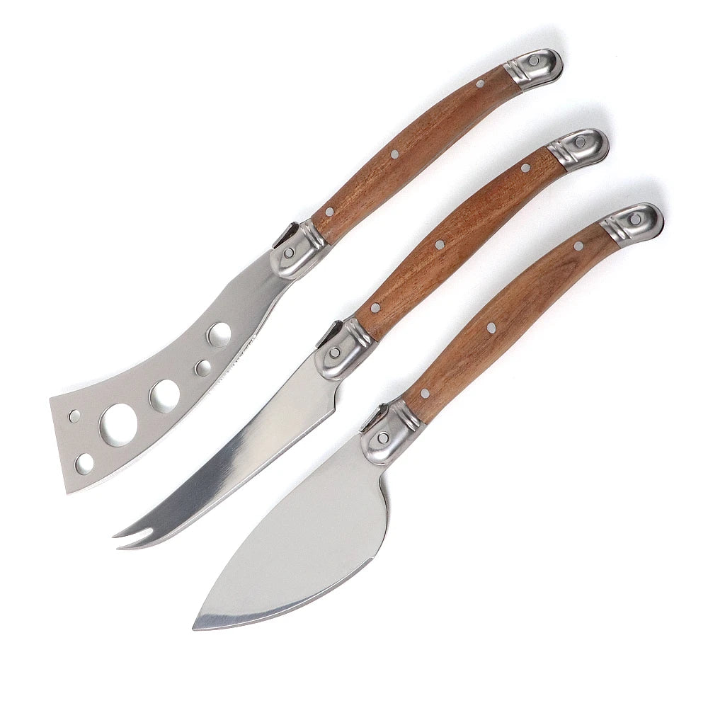 Jaswehome SPS-CT032B Laguiole Käsemesser - 5tlg 2CR14 Holz