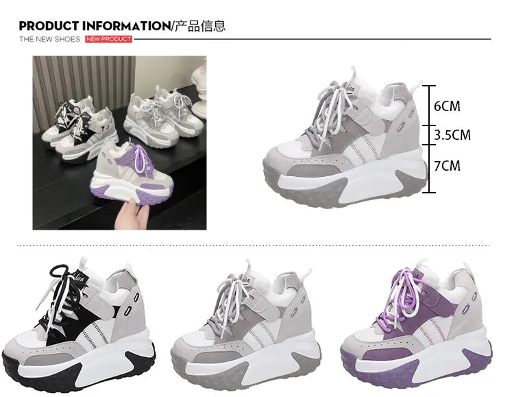 Rockynice 921 Atmungsaktiv Plateau Sneaker - 10,5cm 4cm