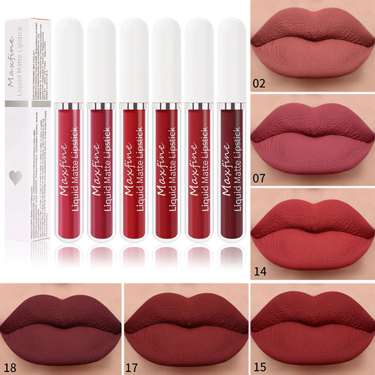 Matte liquid lipstick Waterproof elegant velvet lip glaze Long lasting moisturizing lipstick