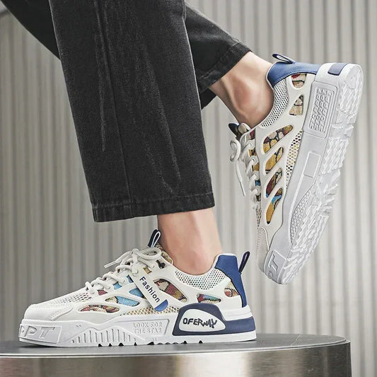 Zapatillas Hombre 2024 - Luxury Chunky Sneakers para Skateboard, Tenis Masculino Respirable y Cómodo (Casual/Running) - Golden Bridge Store