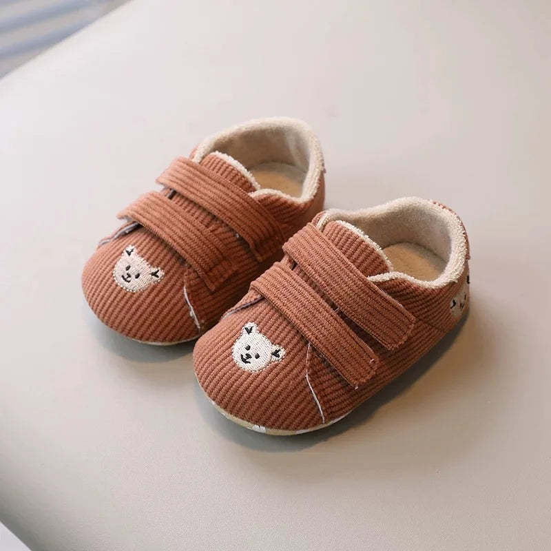 VALENSINA Panda Babyschuhe Anti Rutsch - 0-18 Monate Klett
