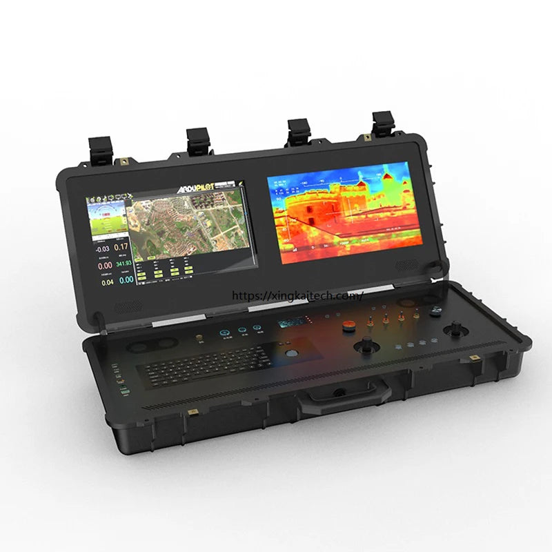 Remote Drone Remote Control With Screen Broadcasting Dual Screen Portable Ground Control Station Data Link Reverse Rotor System