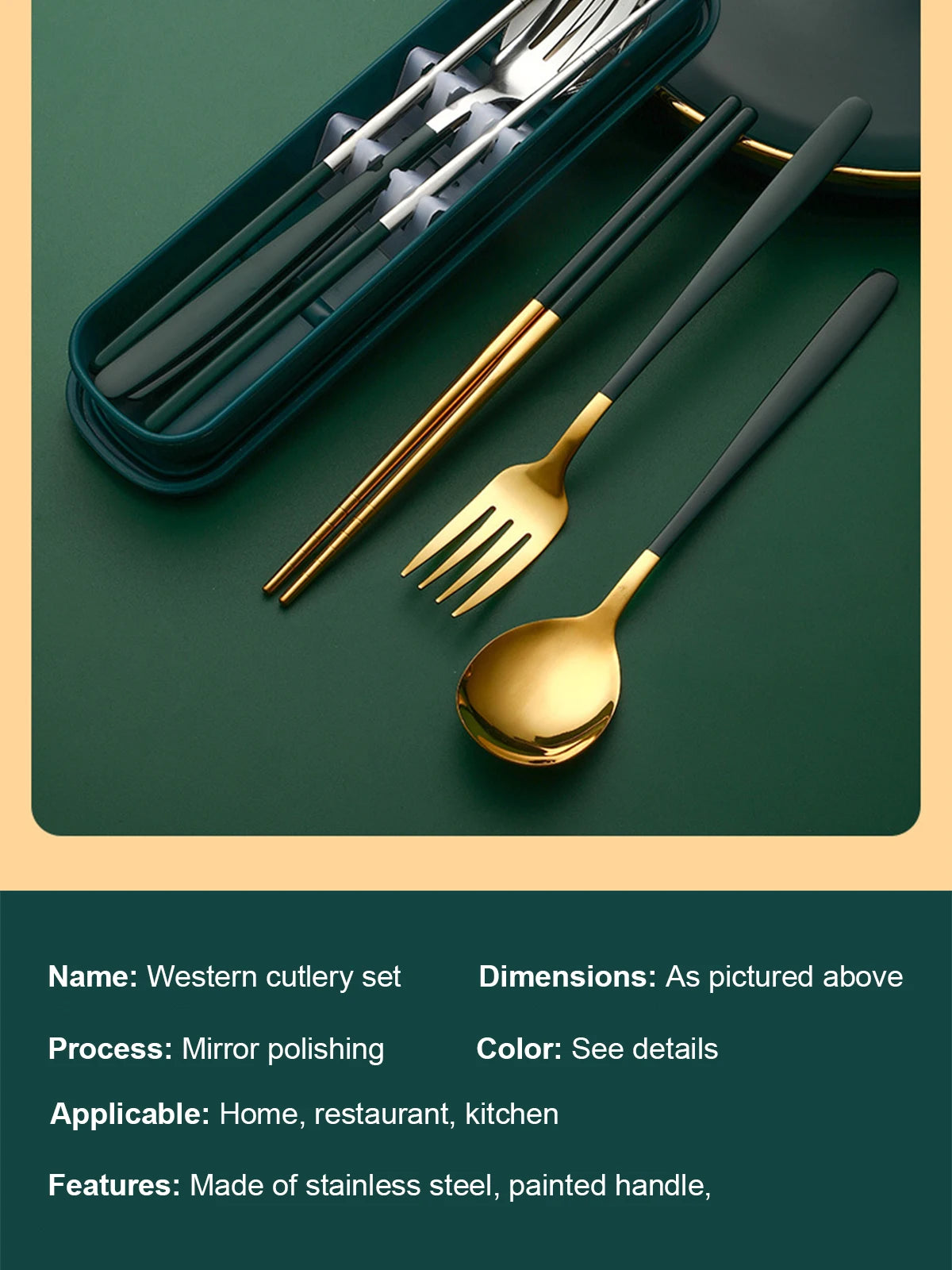 Noma Nova Tragbar Besteckset - 3 Teilig Edelstahl 20 cm