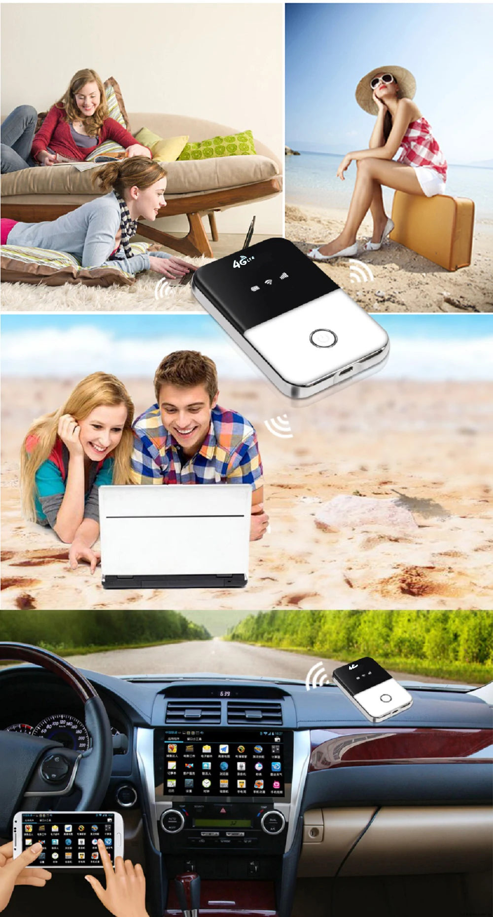 TIANJIE 4G LTE Router Portable WiFi - 150Mbps SIM USB