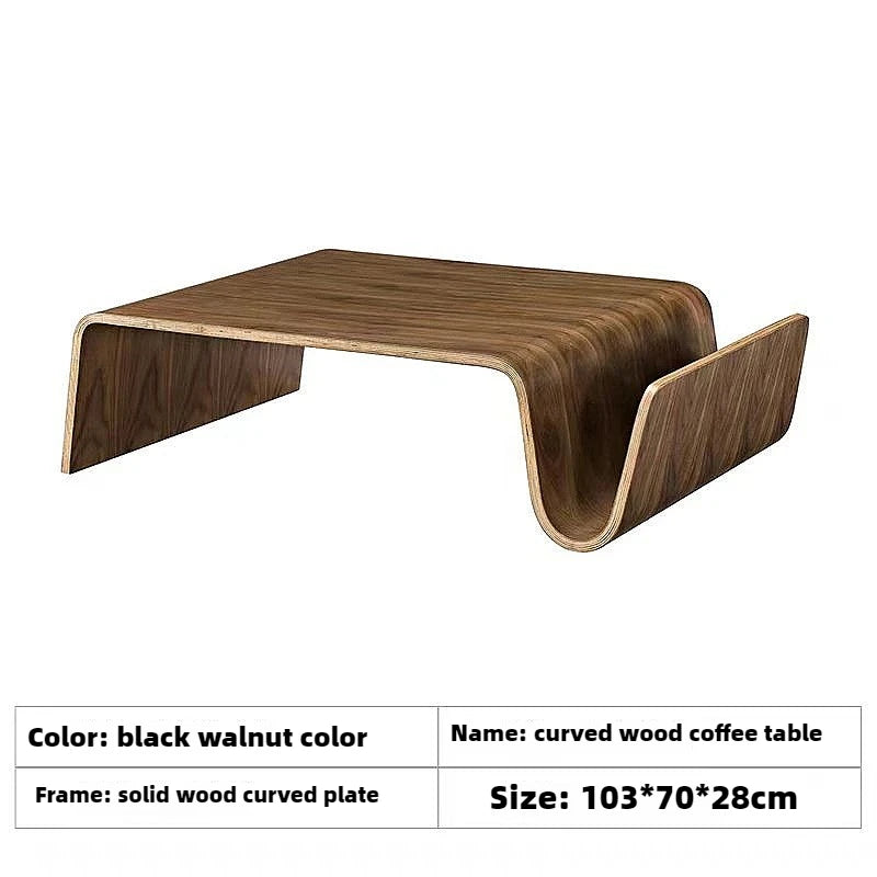 Massivholz Kaffeetisch 2025 - Modern Bentwood Zimmer Schreibtische Tragbar - Niedrig Zentrum Tee Tisch Wohnzimmer Möbel Seite Aufbewahrung Design