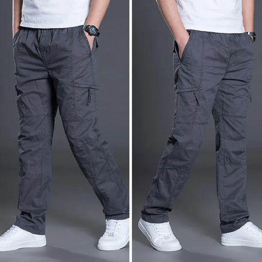 Herren Hosen 2025 - Summer Autumn Fashion Cotton Long Pants Straight Joggers Plus Size
