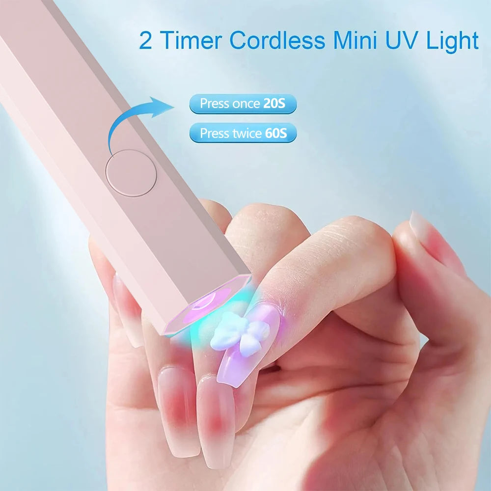 YIKOOLIN Mini UV Light Cure Nails Lamp for Gel Nails LED Nail Lamp for Gel Polish Manicure USB Nail Dryer for Fast Curing