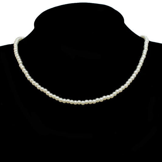 DAIZHEMEI GIFT Perlenkette Mit Anhänger - 42 5cm Beige