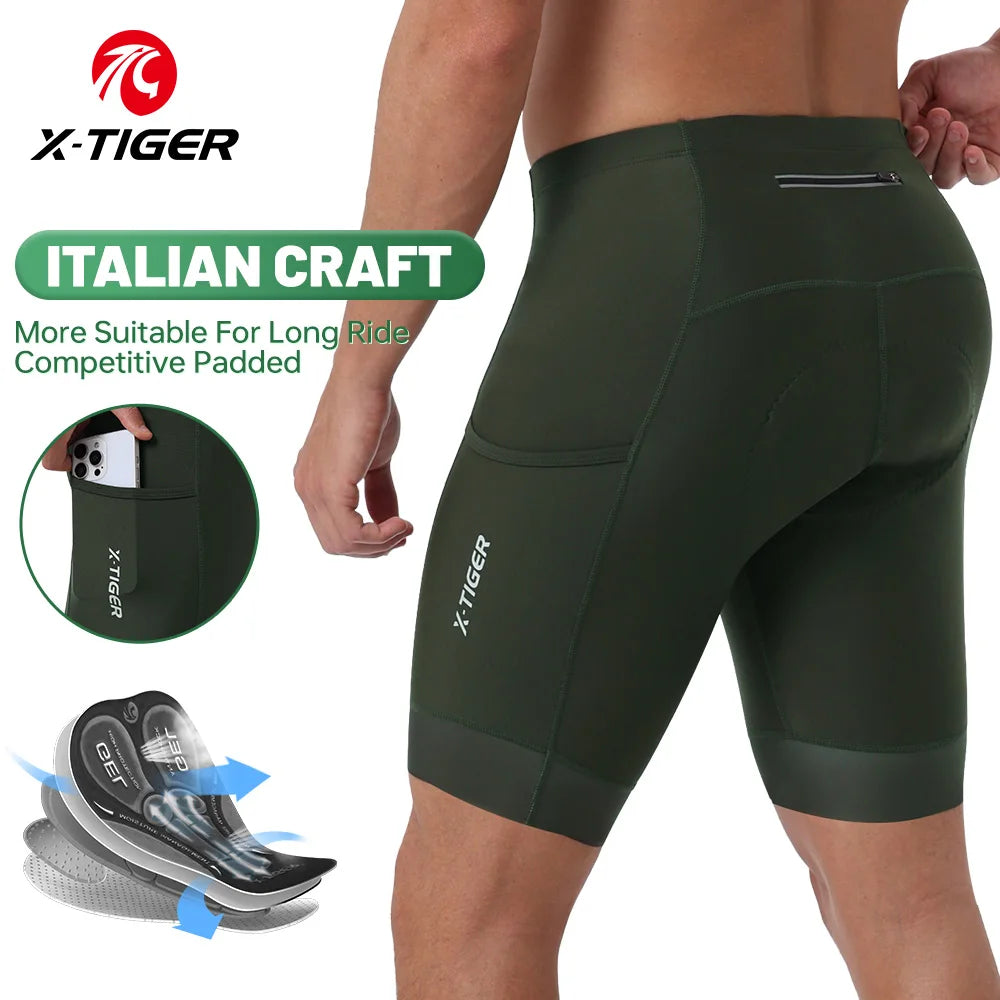 X-TIGER Radhose 5D-Gel-Polster - UV-Schutz, reflektierend