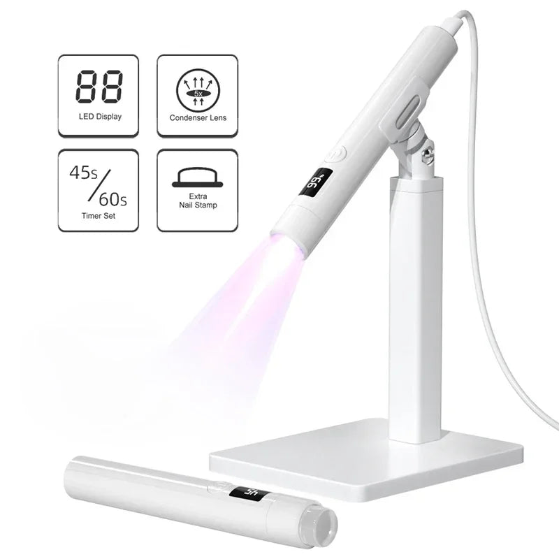 Mini Cordless UV LED Nail Lamp for Gel Manicures, Portable Nail Curing Light