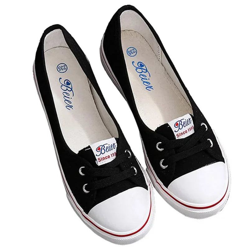 Women Shoes Fashion Comfortable Sports Sneakers Female Flats Trend Breathable Casual Canvas Shallow Shoes Women's Sneakersisd34