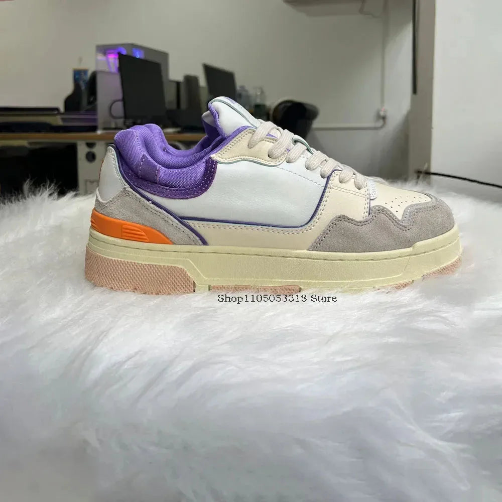 DUTRIEUX High Version Retro Sneaker - Unisex Weiß Dicke Sohle Ca. 3 Cm EU 36-45 EVA-Einlegesohle