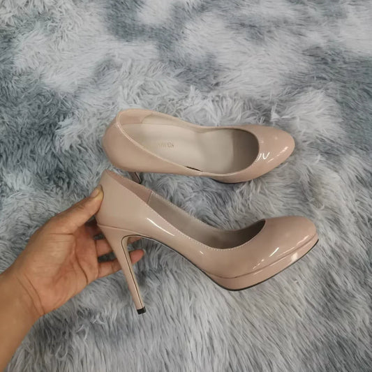 Women Stilettos Elegant Platfrom Pumps elegant 11cm Round Toe High Heels Shallow Lady Office Party Wedding Shoes Large Size 43
