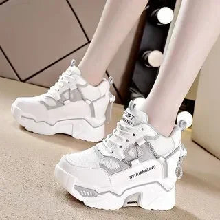 Sneakers Women Sports Shoes Platform Mesh Breathable Vulcanized Shoe Wedge Casual Comfort Woman Summer Zapatos Mujer2024