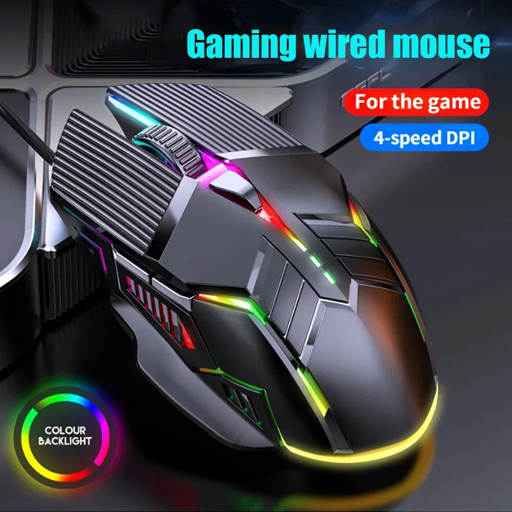 Fanmuran Gaming-Maus Ergonomisch - 3200 DPI, 6 Tasten, RGB
