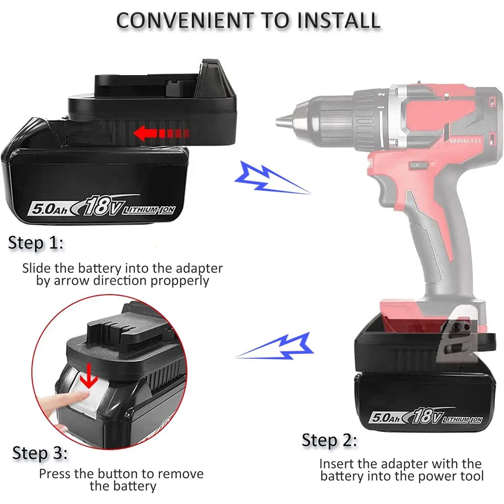 Akku-Adapter 2025: MT20ML Makita-Milwaukee - Battery Conversion Collection