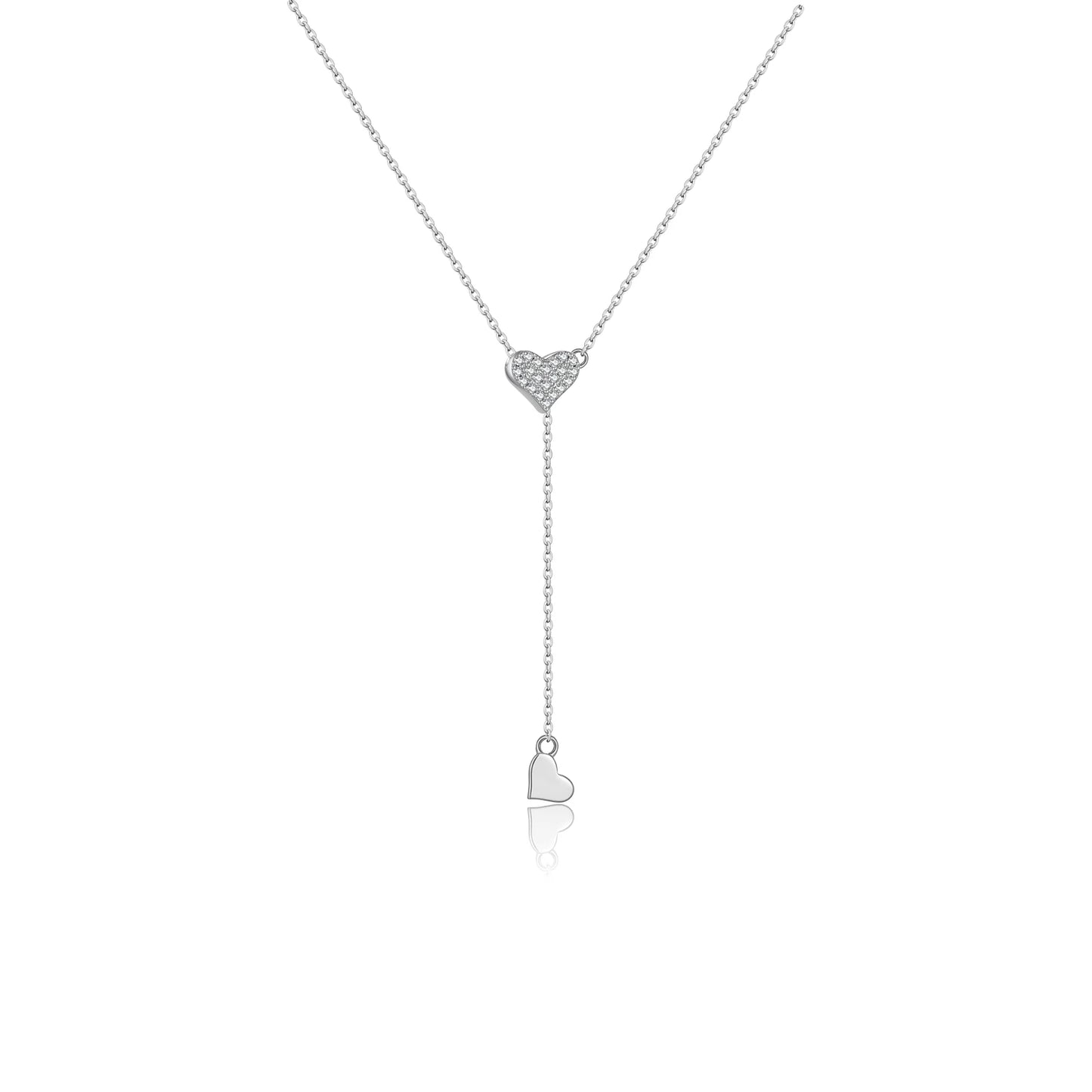 ANDYWEN 925 Sterling Silber Transformer Kette Herzanhänger Charme Halskette Choker vergrößerbar Frauen Luxusjewekry