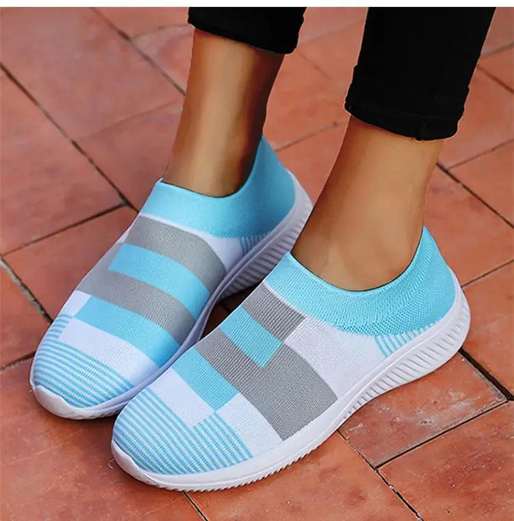 Sneaker Woman Fashion Flat Ladies Shoes Breathable Womens Sneakers Slip On Sock Shoes Trainers Zapatos De Mujer Women's Sneakers