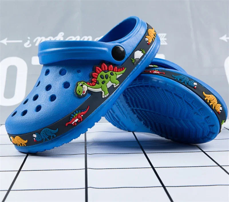 Kinder-Gartenschuhe 2025: Einhorn-Dinosaurier Strand-Sandalen Sommer Loch - Beach-Sandals Kollektion für Kinder