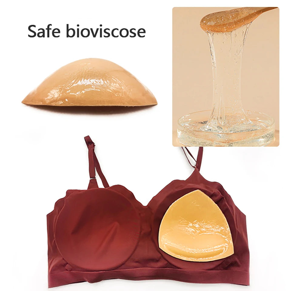 Doppelseitig Klebende Sticky Bra-Einsätze Push Up Dicker Schwamm Brustlift-Pads Schwimmanzug Bikini Cup Enhancer