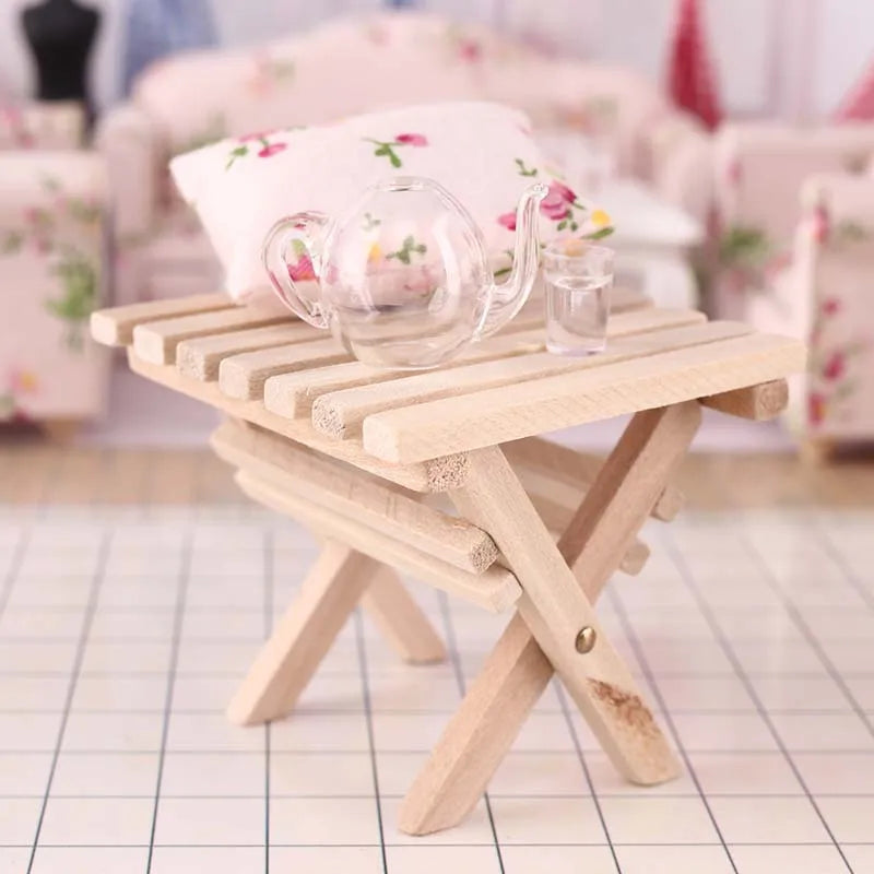 Is Smart Klappbarer Miniatur Tisch - Holz Gestreift Mini
