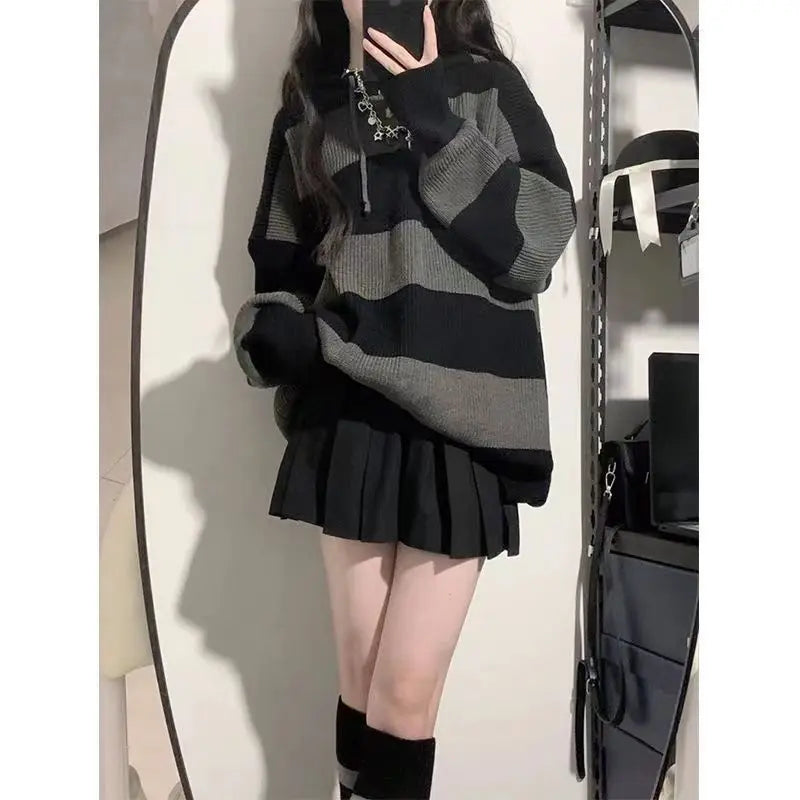 Pulover tricotat model Gidyq - Dungi, mânecă lungă, L/XL