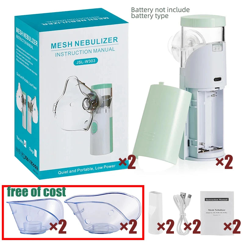 Outdoor Portable Atomizer Kids Adult Saving Emergency Device Nebulizer Silent Mesh Mini First Aid Kit Handheld Asthma Inhaler