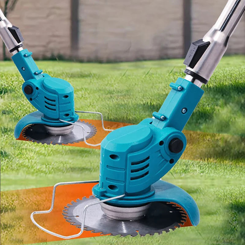 Small Household Cordless Lawn Mower Rechargeable Lawn Mowing Machine Electric Trimmer Garden Tools for Makita (Without battery)