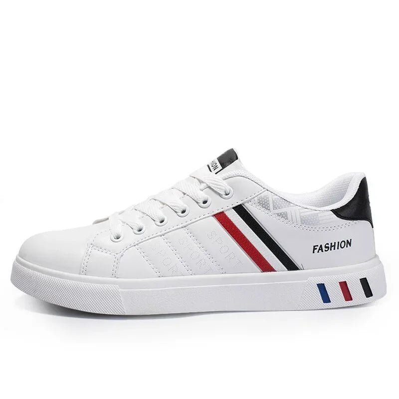 Men Shoes 2024 New White Fashion Sneakers Comfortable Leather Casual Flats for Male Plus Size Youth School Skateboard Sneakers