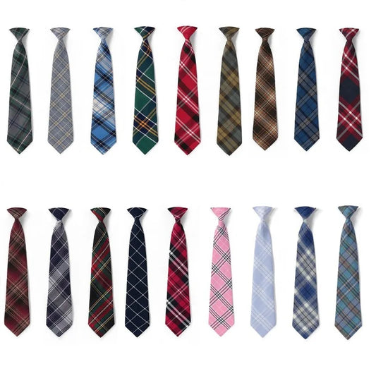 Krawatte Schule 2025 - Kariert Fashion Schlips Herren Damen Studenten Verstellbar