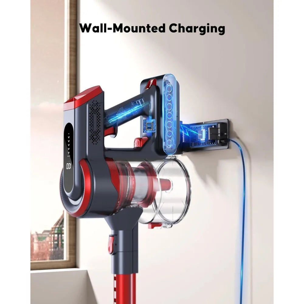 Staubsauger 2025: 40kPa Cordless 450W Stick - LED Touch Screen 55Mins Collection