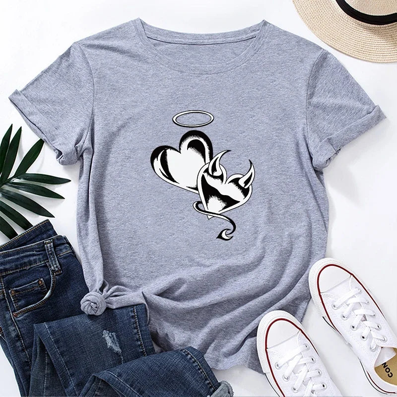 Female T-shirts Spring Summer Women Casual Shirt Urban Trend Short Sleeved Streetwear Home Outdoor Comfortable Tees