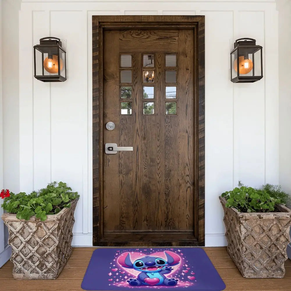 Custom Cartoon Stitch Floor Door Kitchen Bathroom Mat Anti-Slip Outdoor Doormat Bedroom Balcony Entrance Rug Carpet Footpad