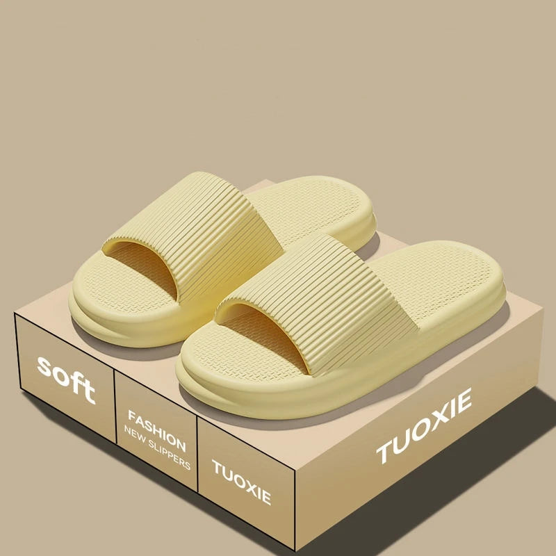 Frauen Sommer Prägnant EVA Hausschuhe Männer Weich Heim Slides Paare Badezimmer Rutschfest Sandalen Erwachsene Komfortabel Outdoor Strand Schuhe