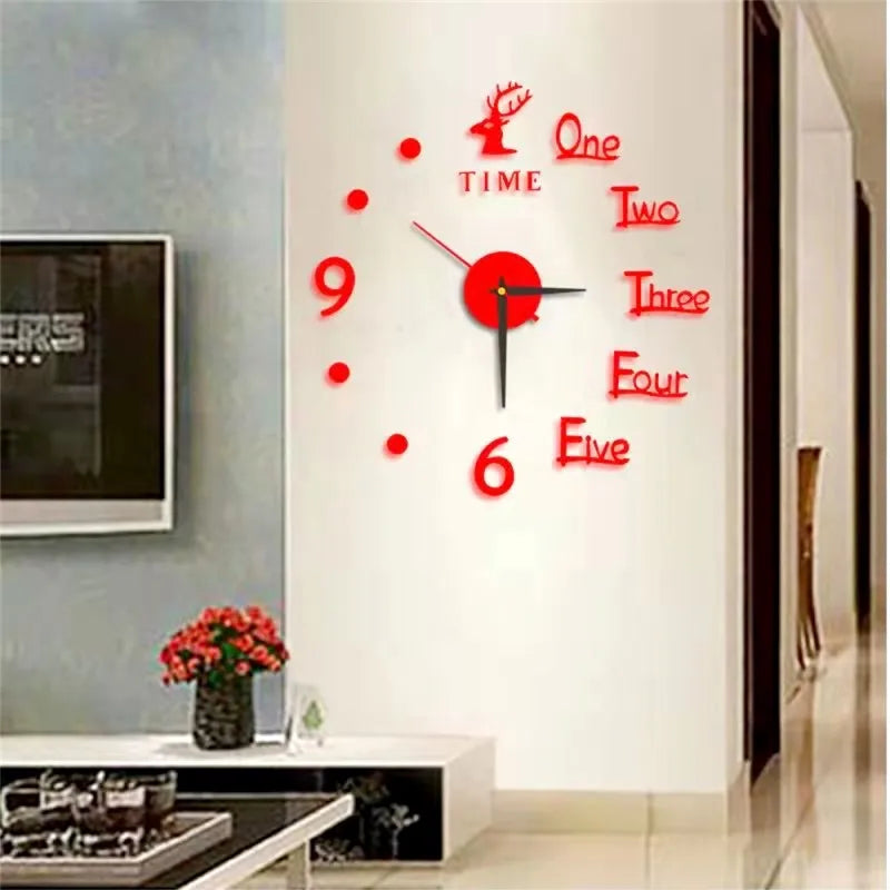 Luminous Wall Clock Large Watch Horloge Murale 3d Diy Acrylic Mirror Stickers Quartz Duvar Saat Klock Modern Mute Alarm Clock