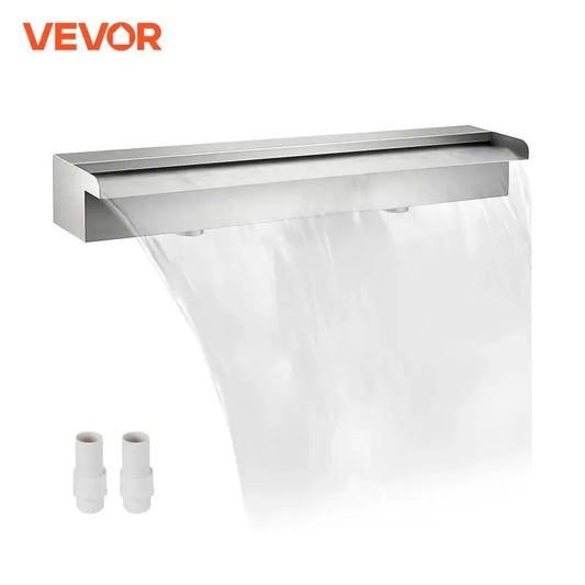 VEVOR Wasserfall Pool Brunnen - Edelstahl Spillway Garten Outdoor Teich Rechteckig Schwimmbad Fontäne