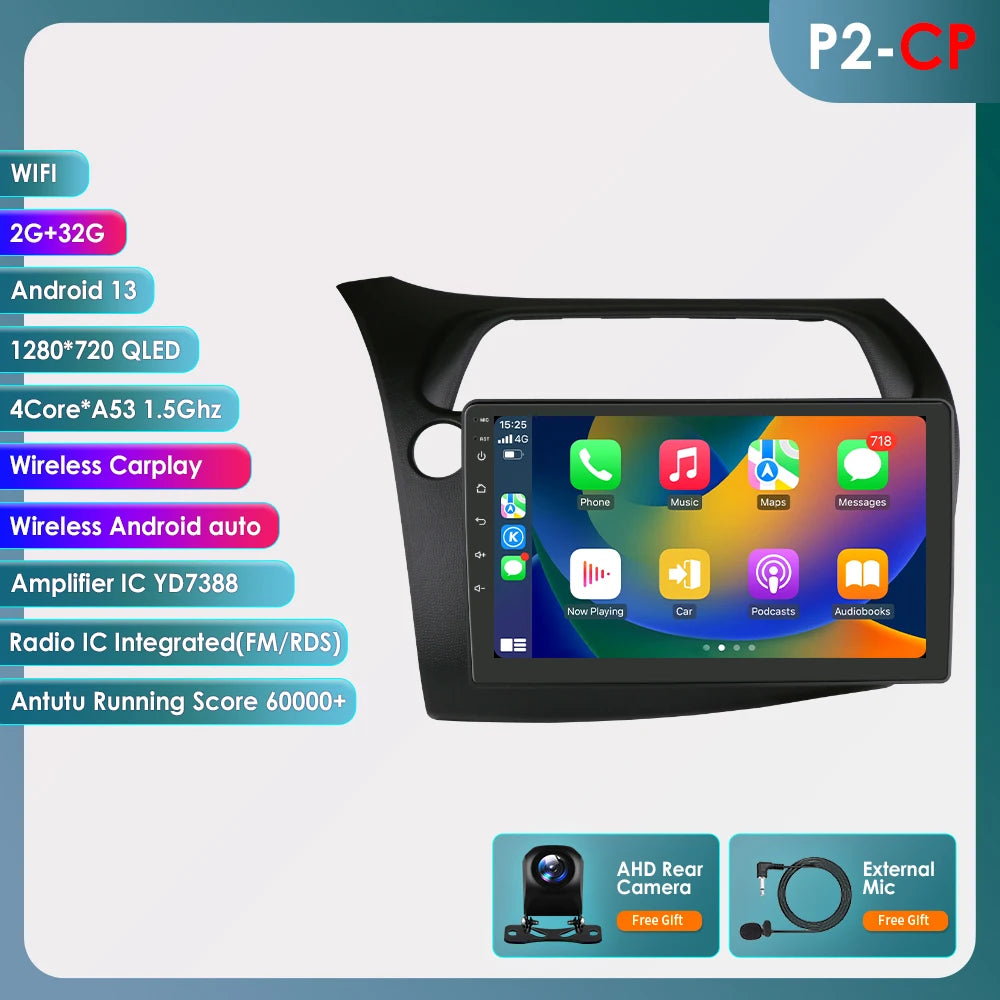 CarPlay Autoradio Multimedia Player für Honda Civic Hatchback