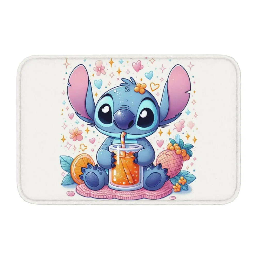 Custom Cartoon Stitch Floor Door Kitchen Bathroom Mat Anti-Slip Outdoor Doormat Bedroom Balcony Entrance Rug Carpet Footpad