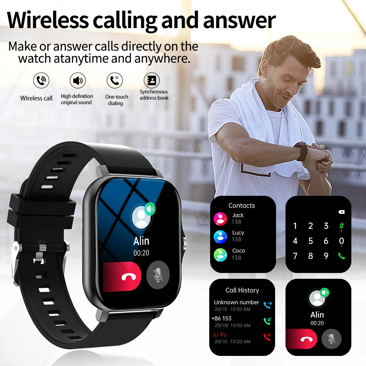 Smartwatch 2025: Outdoor Sports Wireless Calling - Multifunktional Herren Damen Sport Collection