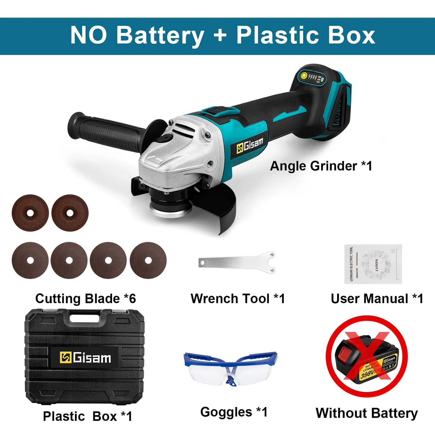 Winkelschleifer 2025: Gisam 125mm 4-Gang Brushless - Cordless Grinding Polishing Makita 18V Power Tools Collection